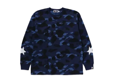 A BATHING APE Relaxed Fit L/S Tee "Navy"
