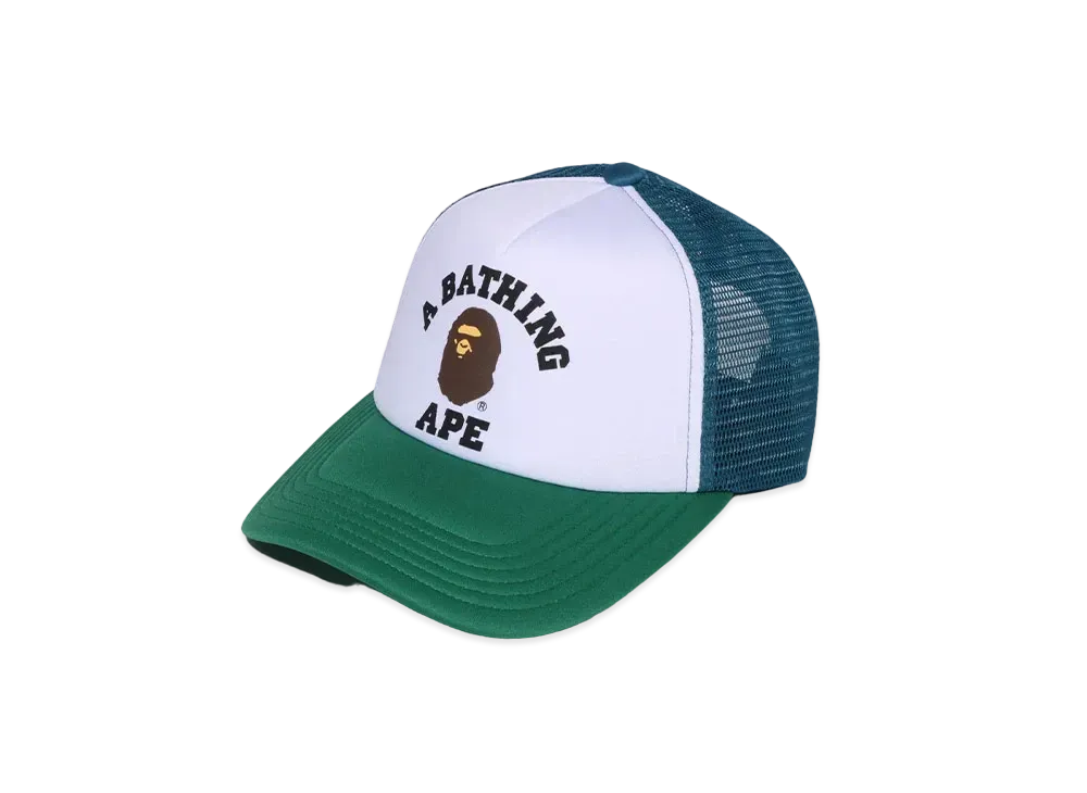 A BATHING APE College Mesh Cap "Blue"