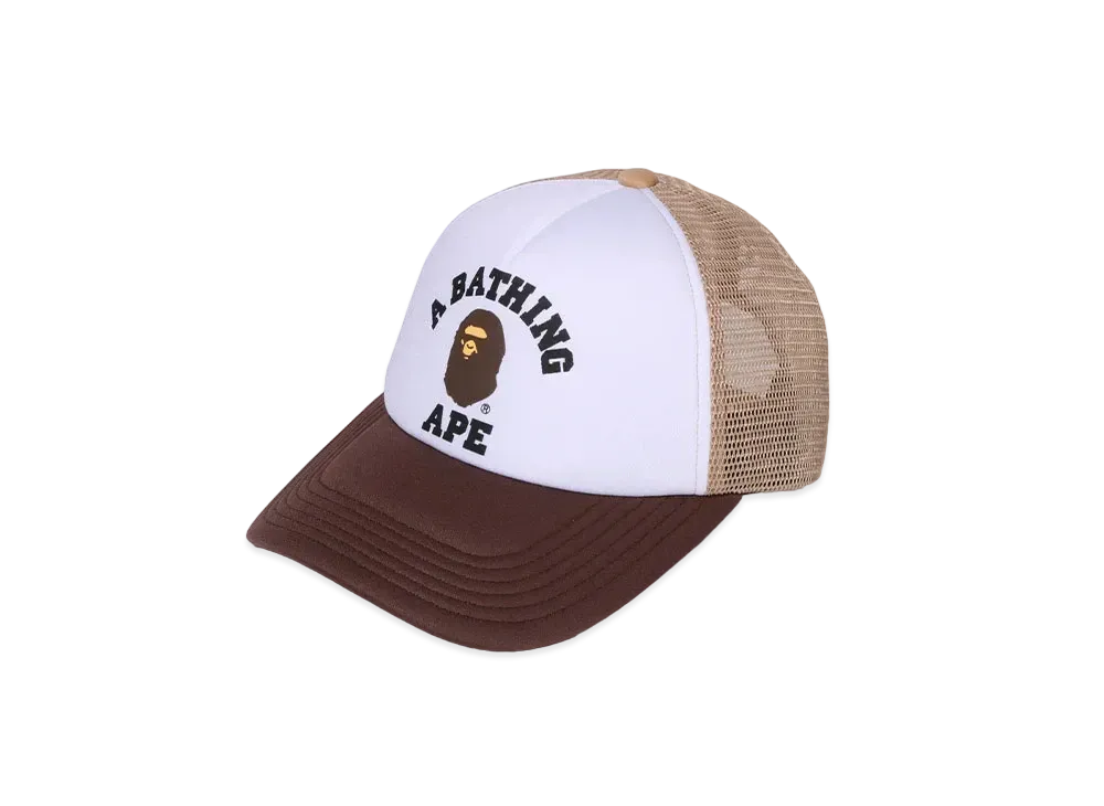A BATHING APE College Mesh Cap "Beige"