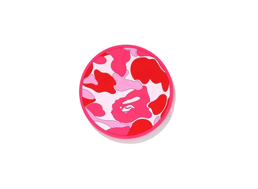 A BATHING APE ABC Camo Rubber Coaster "Pink"