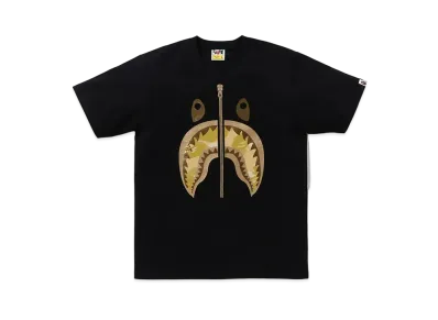 A BATHING APE Shark Tee "Black/Yellow"