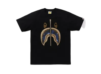 A BATHING APE Shark Tee "Black/Navy"