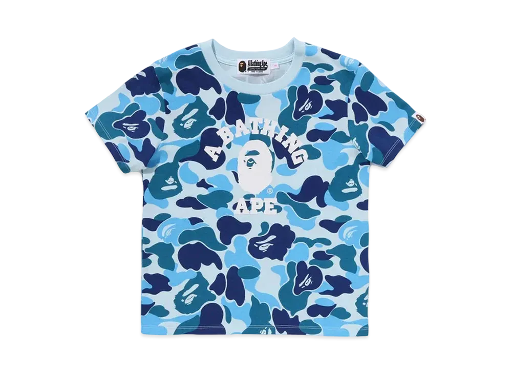 A BATHING APE ABC Camo College Mini Tee "Blue"