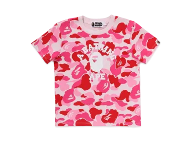 A BATHING APE ABC Camo College Mini Tee "Pink"