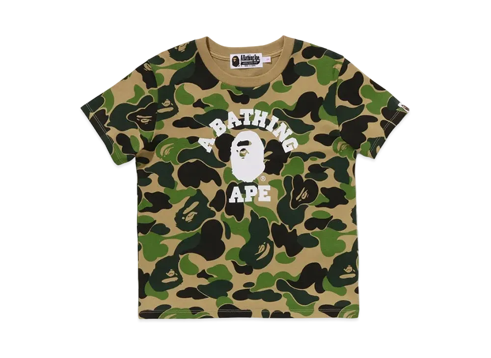 A BATHING APE ABC Camo College Mini Tee "Green"