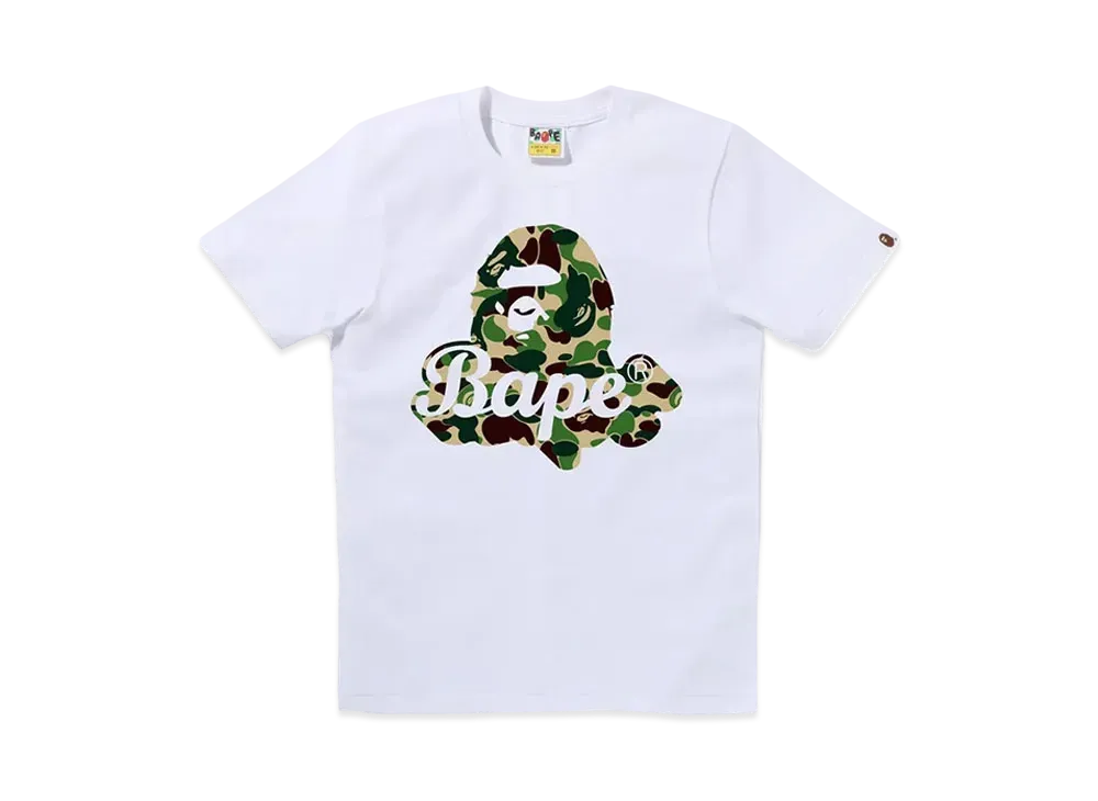 A BATHING APE ABC Camo Ape Head Bape Tee "White/Blue"