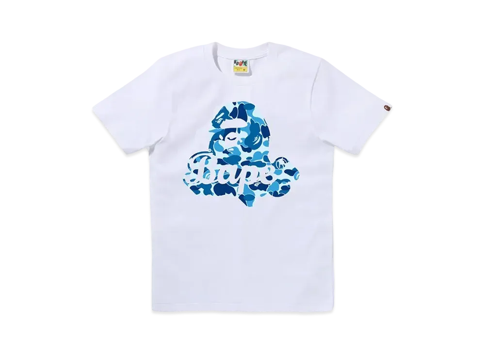 A BATHING APE ABC Camo Ape Head Bape Tee "White/Green"