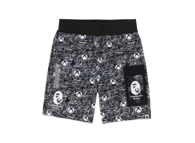 A BATHING APE x XBOX Camo Sweat Shorts "Black"