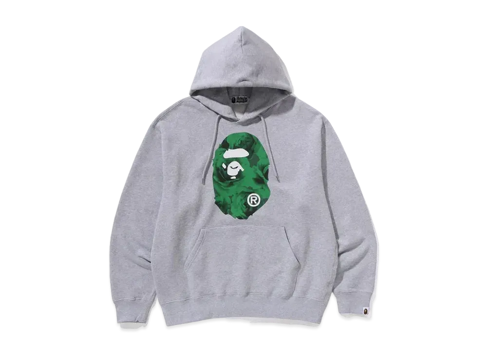 A BATHING APE Floral Solid Camo Ape Head Relaxed Fit Pullover Hoodie "Gray"