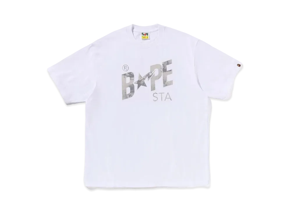A BATHING APE Floral Solid Camo Bape Sta Logo Relaxed Fit Tee "White"
