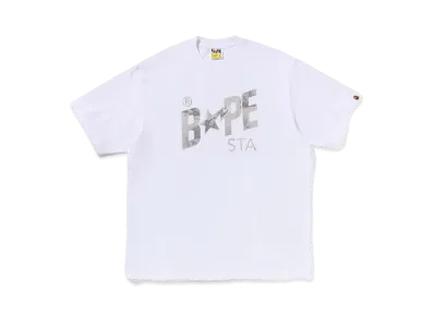 A BATHING APE Floral Solid Camo Bape Sta Logo Relaxed Fit Tee "White"