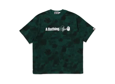 A BATHING APE Floral Solid Camo Logo Relaxed Fit Tee "Green"