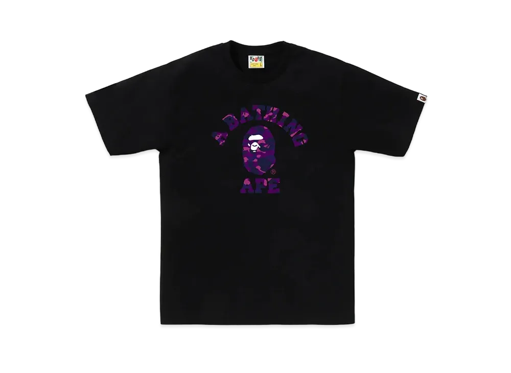 A BATHING APE College Tee "Black/Purple"