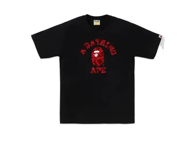 A BATHING APE College Tee "Black/Red"