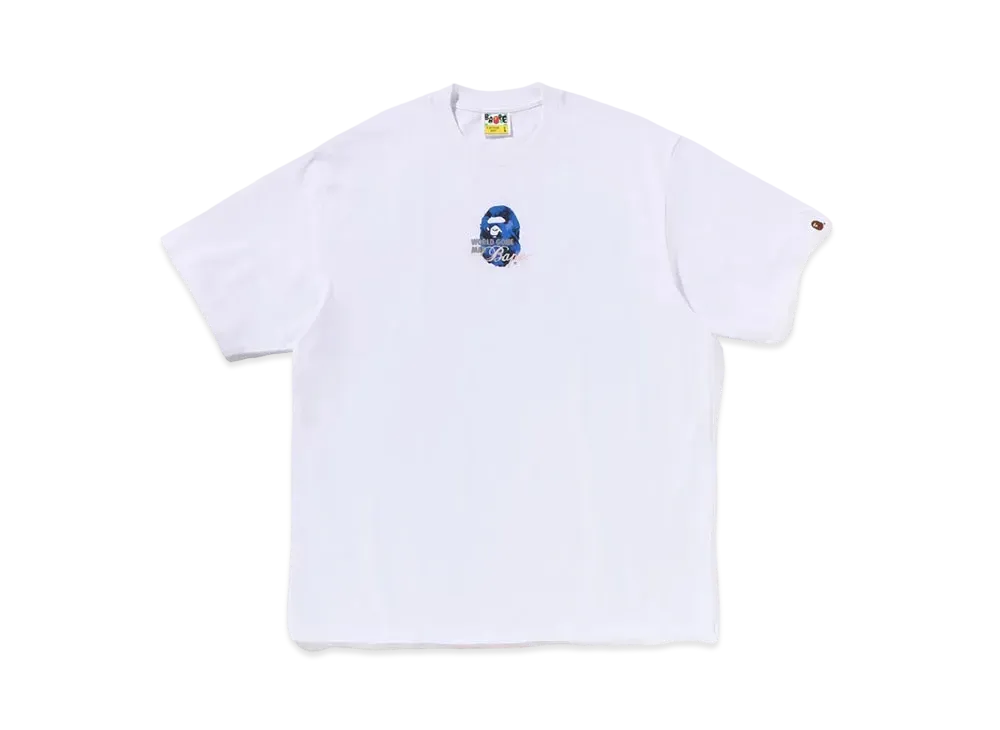 A BATHING APE Floral Solid Camo Medium Ape Head Relaxed Fit Tee "White"