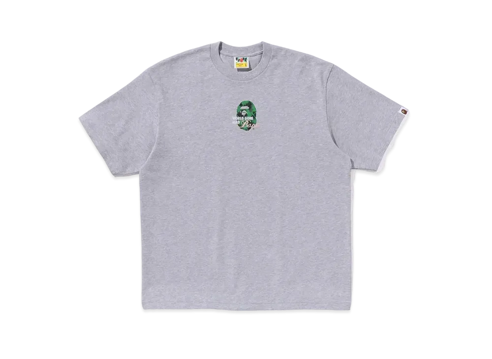 A BATHING APE Floral Solid Camo Medium Ape Head Relaxed Fit Tee "Gray"