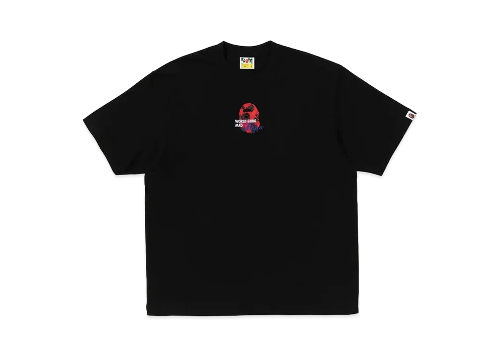 A BATHING APE Floral Solid Camo Medium Ape Head Relaxed Fit Tee "Black"