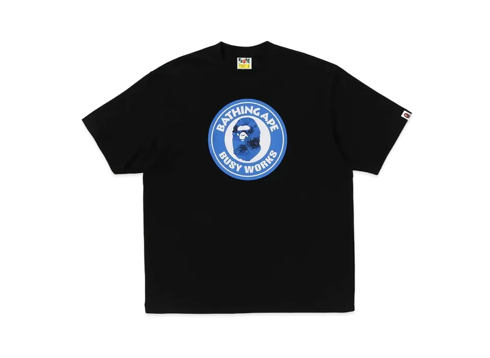 A BATHING APE Floral Solid Camo Busy Works Relaxed Fit Tee "Black"