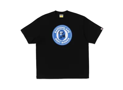 A BATHING APE Floral Solid Camo Busy Works Relaxed Fit Tee "Black"