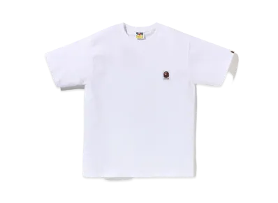 A BATHING APE Ape Head Label Tee "White"