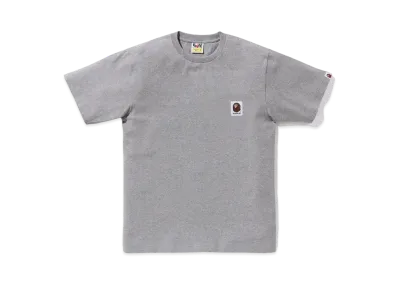 A BATHING APE Ape Head Label Tee "Gray"