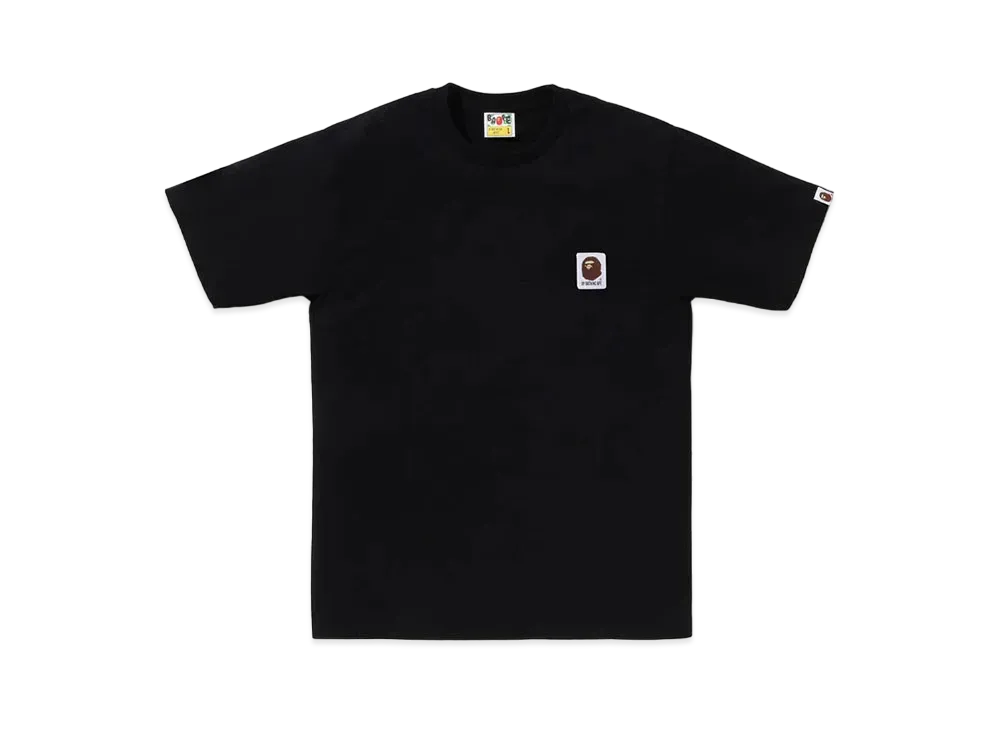 A BATHING APE Ape Head Label Tee "Black"