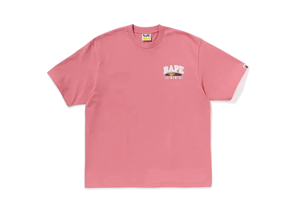 A BATHING APE Hand Draw Bape Relaxed Fit Tee "Pink"