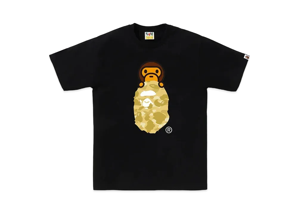 A BATHING APE Milo On Ape Head Tee "Black/Yellow"