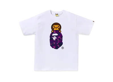 A BATHING APE Milo On Ape Head Tee "White/Purple"
