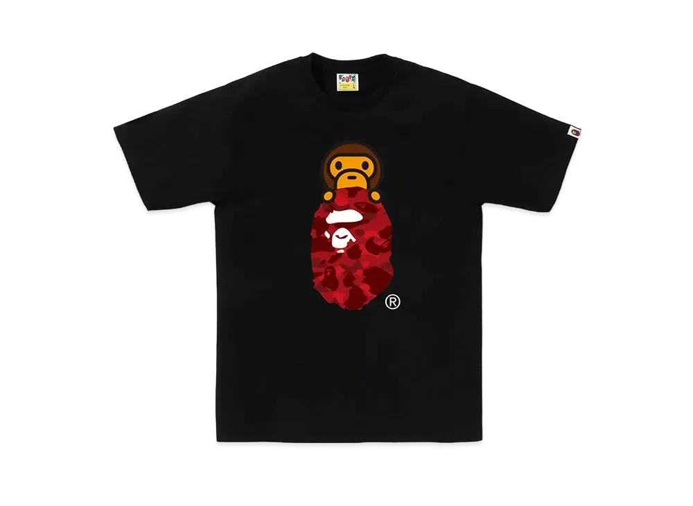 A BATHING APE Milo On Ape Head Tee "Black/Red"
