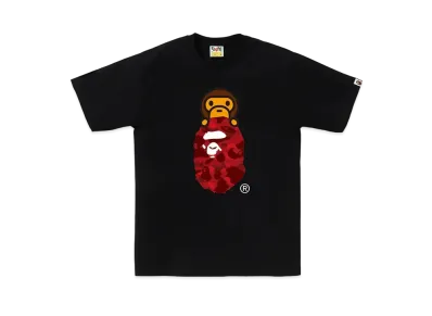 A BATHING APE Milo On Ape Head Tee "Black/Red"