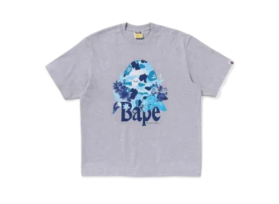 A BATHING APE Flora Big Ape Head Relaxed Fit Tee "Gray"