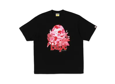 A BATHING APE Flora Big Ape Head Relaxed Fit Tee "Black"