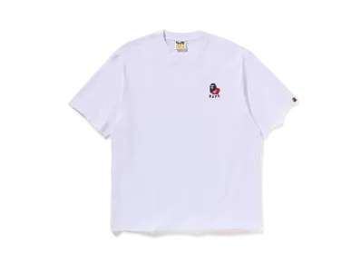 A BATHING APE Ape Head 2 Point Relaxed Fit Tee "White"