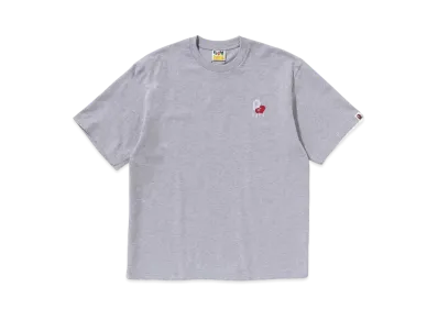 A BATHING APE Ape Head 2 Point Relaxed Fit Tee "Gray"