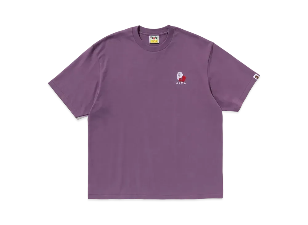 A BATHING APE Ape Head 2 Point Relaxed Fit Tee "Purple"