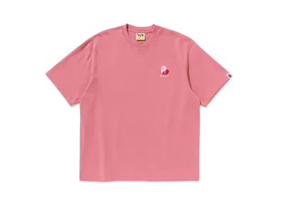 A BATHING APE Ape Head 2 Point Relaxed Fit Tee "Pink"