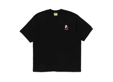 A BATHING APE Ape Head 2 Point Relaxed Fit Tee "Black"