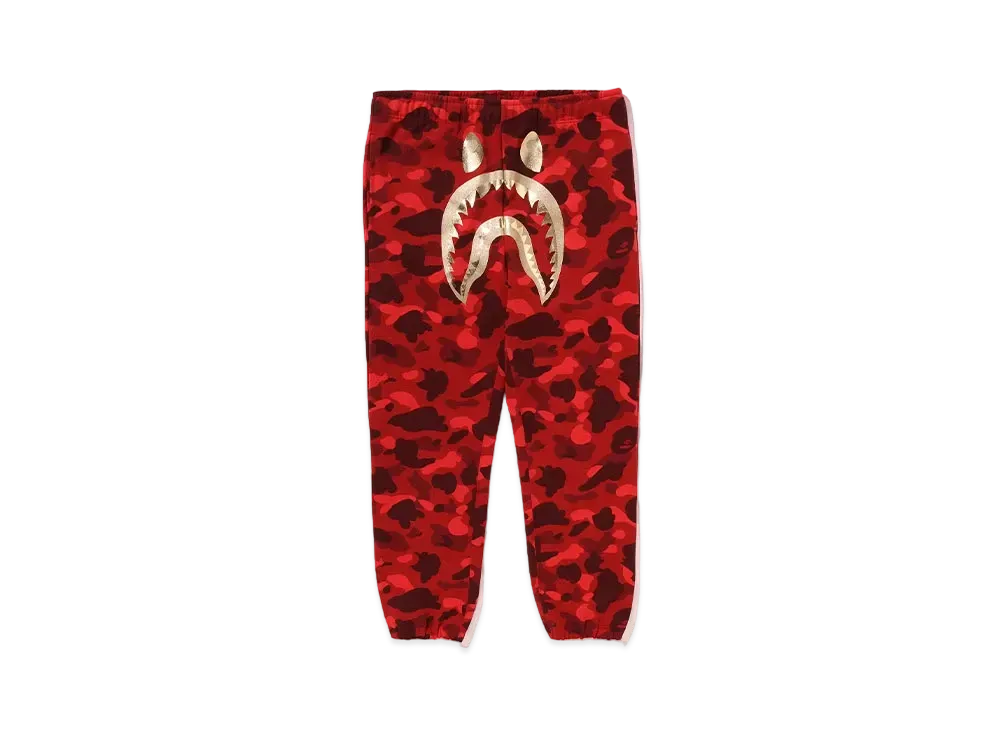 A BATHING APE Shark Sweat Pants "Red"