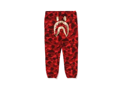 A BATHING APE Shark Sweat Pants "Red"