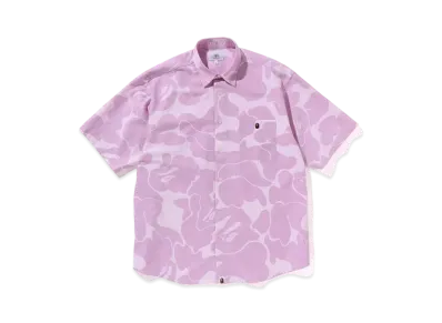 A BATHING APE Stripe Camo Relaxed Fit SS Shirt "Pink"
