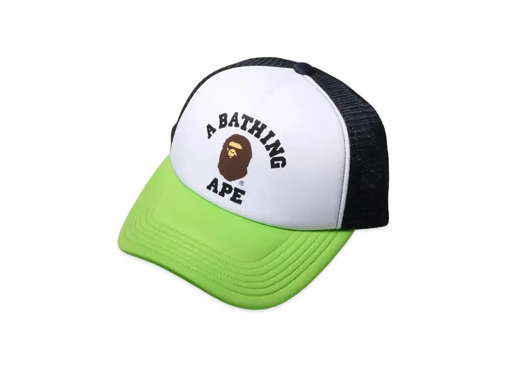 A BATHING APE College Mesh Cap "Light Green"