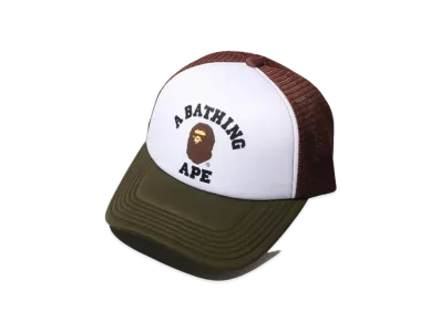 A BATHING APE College Mesh Cap "Olivedrab"