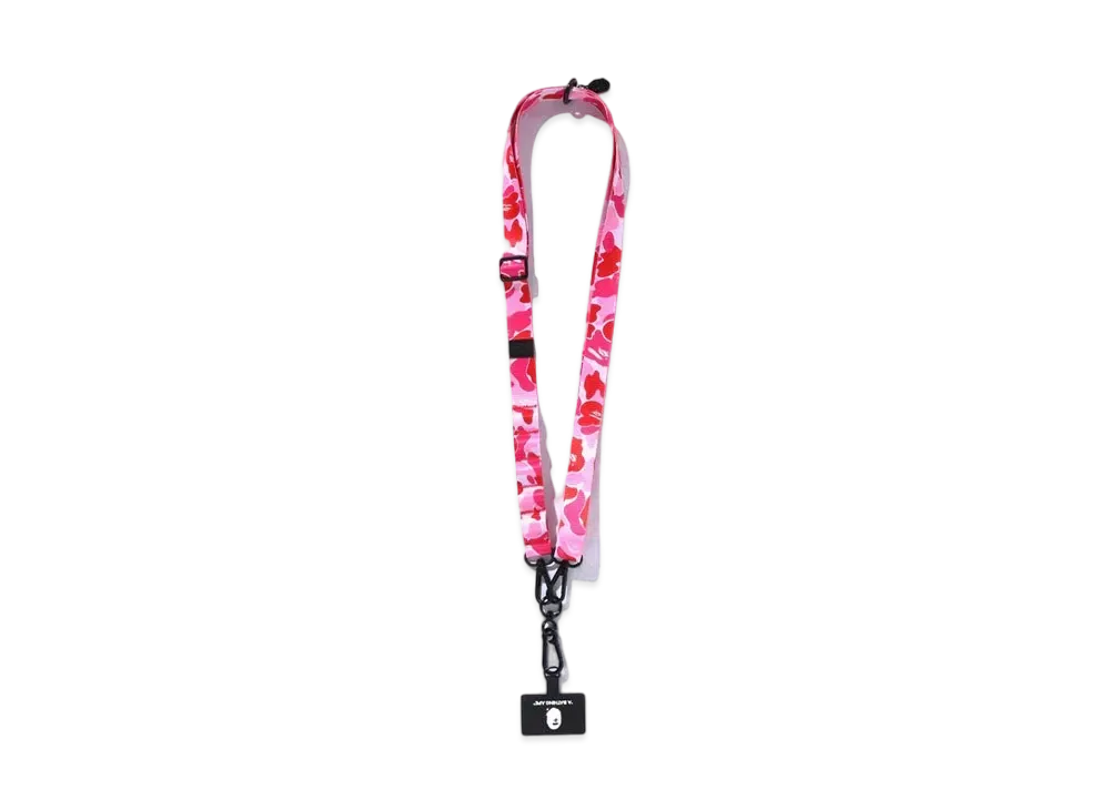 A BATHING APE ABC Camo Smartphone Shoulder Strap "Pink"