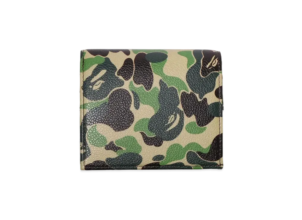 A BATHING APE ABC Camo Mini Wallet "Green"