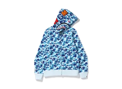 A BATHING APE ABC Camo Shark Full Zip Hoodie "Blue" 1J70-115-007