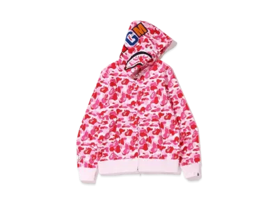 A BATHING APE ABC Camo Shark Full Zip Hoodie "Pink" 1J70-115-007