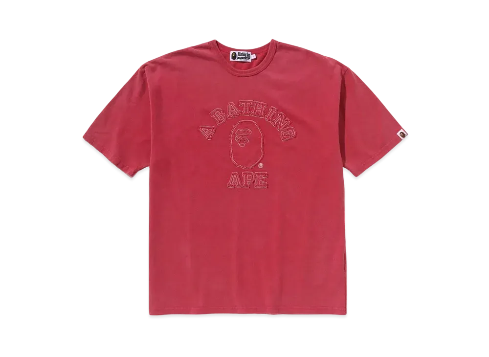 A BATHING APE Pigment Dyed Oversized Tee "Red"