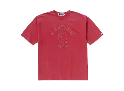 A BATHING APE Pigment Dyed Oversized Tee "Red"