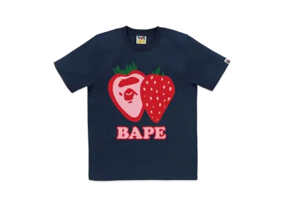A BATHING APE Bape Strawberry Tee "Navy"